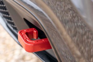 Jeep Grand Cherokee Tow Hooks - Front - Rough Country - Forged - Red - '15-'22